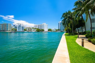 A waterway in palm beach, FL.
