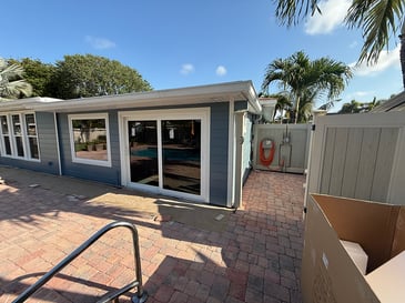 A home with a heavy-duty sliding door built for Florida weather.