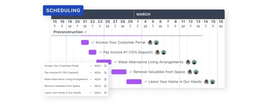 Example of Scheduling on JobTread.