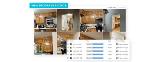 Example of Progress Photos on JobTread.