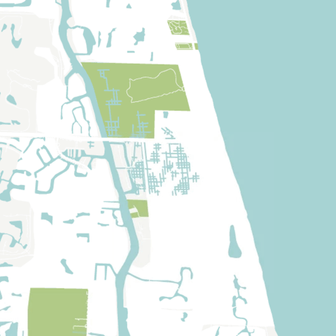 Map graphic of Juno Beach, FL