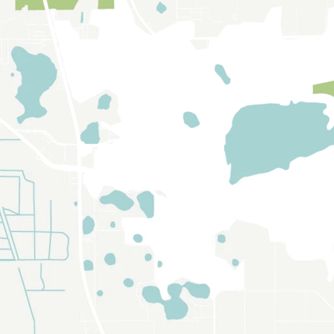 Map graphic of Lake Wales, FL